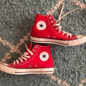 Red High Top Converse